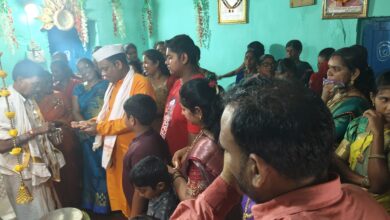Photo of इंदाराम येथे काँग्रेस नेते कंकडालवार यांच्या घरगुती श्रीगणरायाची भव्य महाआरती व महाप्रसाद कार्यक्रम संपन्न